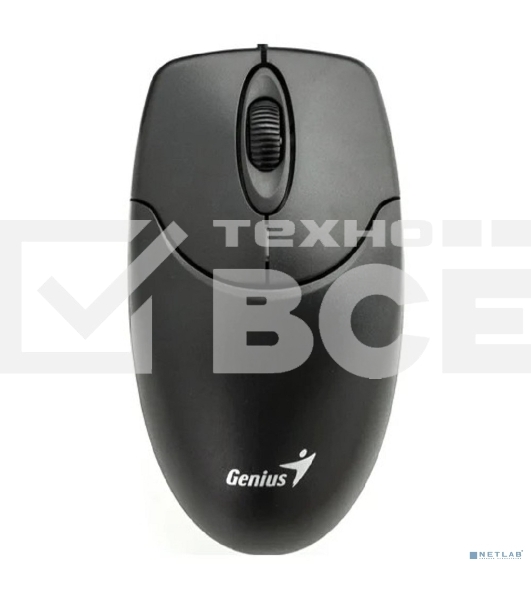 Мышь проводная Genius NetScroll 120 V2 черный, 1000 dpi, USB, кнопки - 3