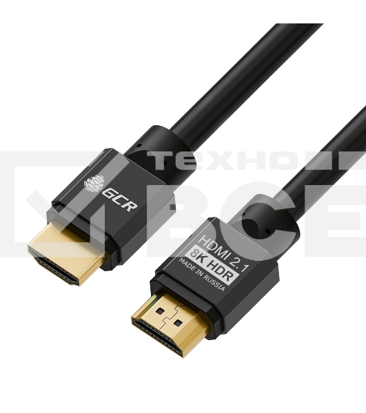 Кабель 5.0m HDMI 2.1, черный, 8K 60Hz, 4K 144Hz, динамический HDR, 4:4:4, Ultra HD, 48.0 Гбит/с, 2 Х экран, армирование, GCR-55553