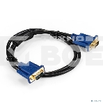 Кабель VGA Pro ExeGate EX-CC-PVGA-15M15M-1.0 (15M/15M, 1м, 2 фильтра, позолоченные контакты, экран), фото2