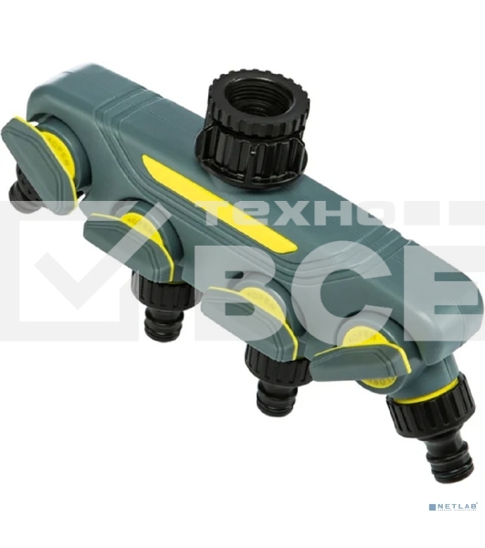 Разветвитель 4-канальный на кран 1/2'-3/4' Профи ЧЕТЫРЕ СЕЗОНА