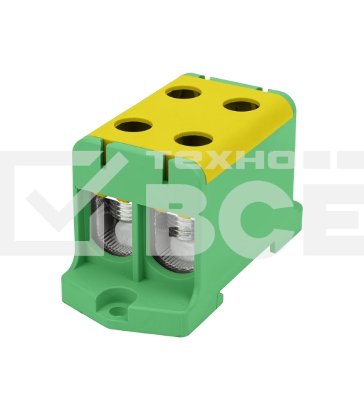 Клемма вводная силовая Rexant КВС 16-95 мм² 2-рядная желто-зеленая PE распределительная