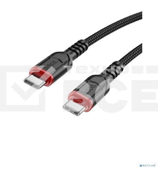Кабель HOCO X59/ PD кабель Type-C-Type-C/ 3m/ 3A/60W/ черный