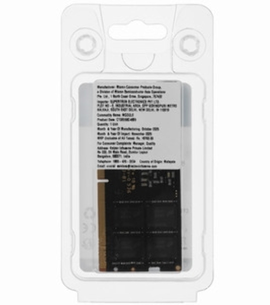 Оперативная память Crucial, DDR5, 32GB (1x32GB), 5600MHz, CL46 SO-DIMM