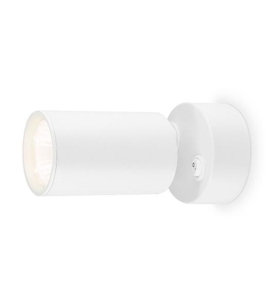Накладной поворотный спот с выключателем Ambrella light TA1291 WH белый GU10 max 12W 87*55*138