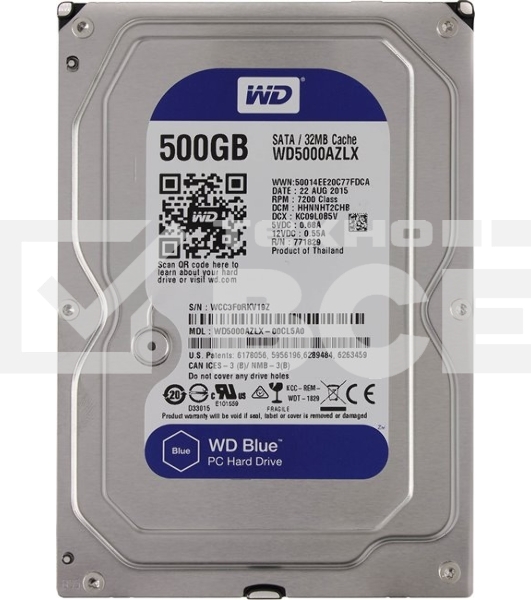 Жесткий диск Western Digital Original SATA-III 500Gb WD5000AZLX Blue (7200rpm) 32Mb 3.5