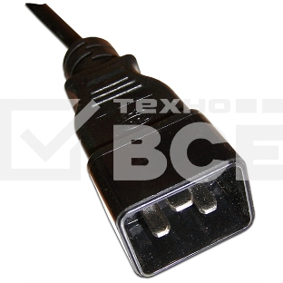 Шнур питания LANMASTER С13-C20, 3х0.75, 220В, 10А, черный, 1 метр