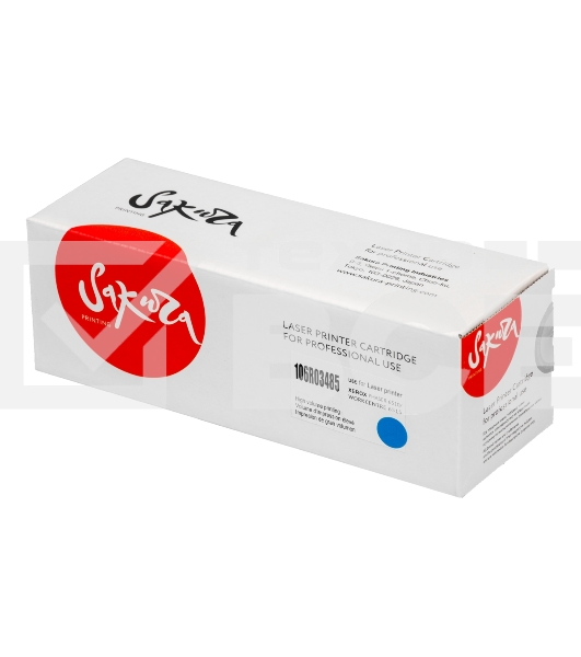 Картридж Sakura 106R03485 для Xerox Phaser, WC, голубой, 2400 к.