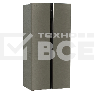 Холодильник Hyundai CS4505F нержавеющая сталь двухкамерный Side by Side 271/165л морозилка сбоку