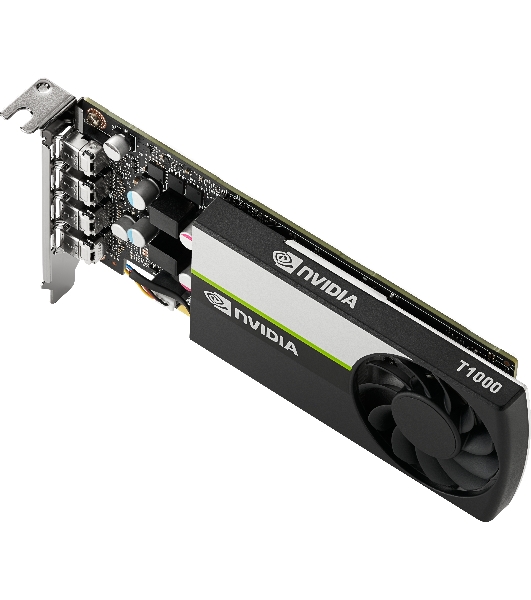 Видеокарта VGA PNY NVIDIA QUADRO T1000, 4 Gb GDDR6/128 bit, PCI Express 4.0 x16, 4x mDP, PG172