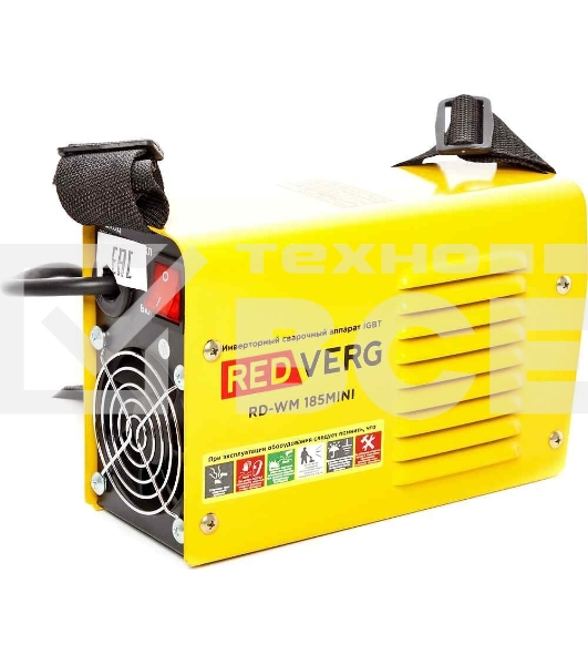 Сварочный аппарат RD-WM 185MINI. 220/50Гц, 6,6кВа, макс. 30А, диапазон св. тока 20-185А, раб. напр. 27,4, электрод 1,6-4,0