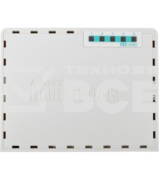 Роутер MikroTik RB750Gr3 hEX (RouterOS L4) with power supply and case 5 port 10/100/1000 гигабитный высокопроизводительный Ethernet