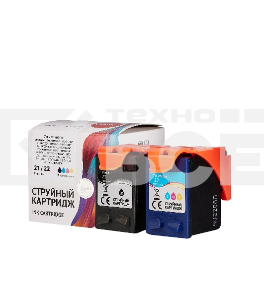 Набор струйных картриджей Sakura SD367AE (№21 Black/ 22 Tri-colour) для HP, мультипак, 11 мл., 600 к.