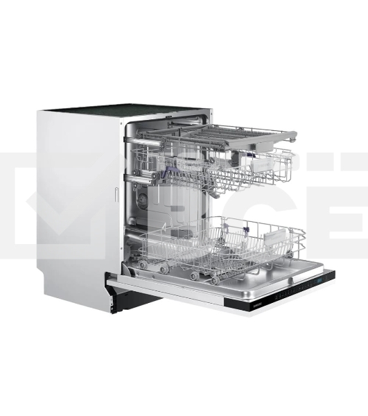 Встраиваемая посудомоечная машина Samsung DW60M6050BB/WT, ширина 60 см, 14 комплектов посуды, сенсорное управление, 7 программ, аква-стоп, датчик протечки