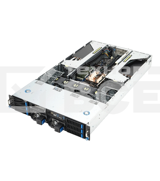 Серверная платформа/ ASUS ESC4000A-E12-SKU1, 2U GPU, 1 x SP5 LGA6096 EPYC 9004 (400W), 12DIMM DDR5, 2 x 2.5