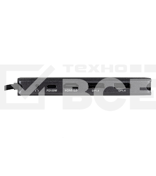 Док-станция HIPER Docking station USB-C HUB 11in1 (1*USB-C 100W PD, 1*HDMI 4K@60Hz, 2*DP 4K@60Hz, 2*USB-A 3.0 (5Gbps data), 1*USB-C 3.0 (5Gbps data), 1*microSD, 1*SD, 1*3.5mm audio, 1*RJ45 Gb)