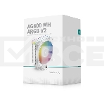 Кулер для процессора DEEPCOOL AG400 WH ARGB V2 белый 120мм алюминий+медь 2100rpm 31.6db 4-pin 220W 152мм, фото11