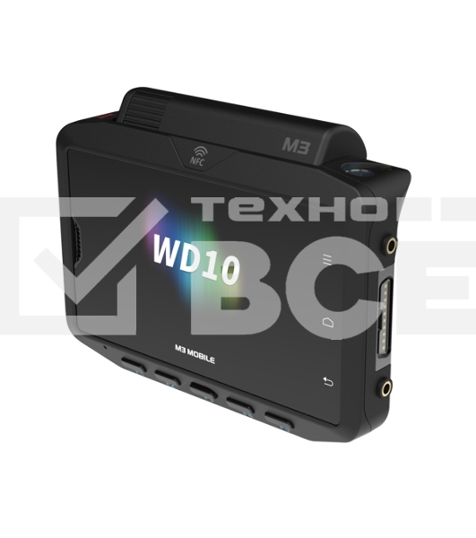 Терминал сбора данных M3 Mobile WD1W0C-T0CWSS-HF Android 13, 802.11 a/b/g/n/ac, 4' WVGA, 13MP CAM, BT 5.0, NFC(HF), 4G/64G, 3,350mAh Battery is included and Screen Protector, Hand Strap are attached.