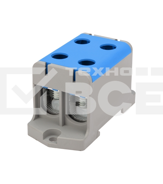 Клемма вводная силовая Rexant КВС 16-95 мм² 2-рядная синяя распределительная