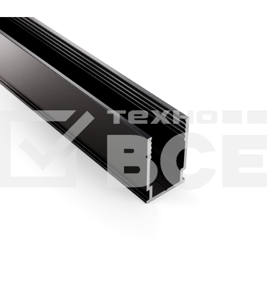 Профиль алюминиевый анодированный для гибкого неона Neon-night 8х16мм, 2м, черный