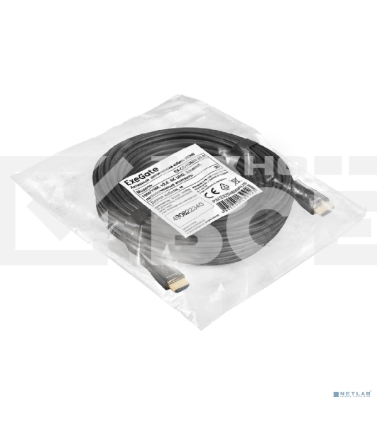 Активный оптический кабель HDMI ExeGate EX-CC-HDMI2-20.0 (19M/19M, v2.0, 20м, 4K UHD, Ethernet, позолоченные контакты)