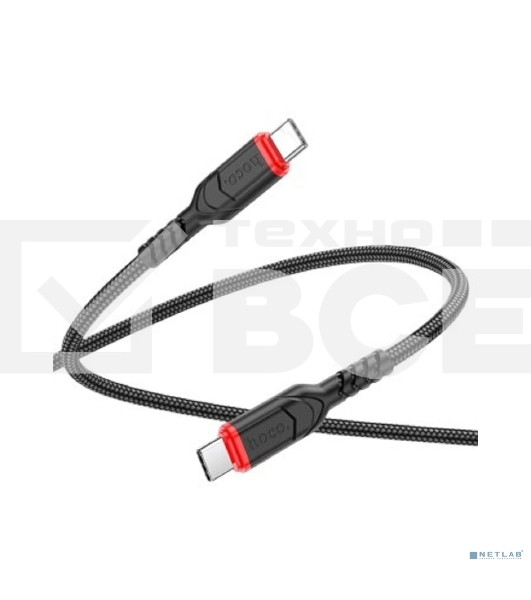 Кабель HOCO X59/ PD кабель Type-C-Type-C/ 3m/ 3A/60W/ черный