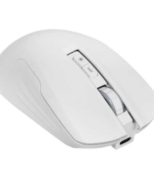 Мышь беспроводная/проводная Defender Whisper GM-209 белый, 7200 dpi, радиоканал, Bluetooth, USB, кнопки - 8