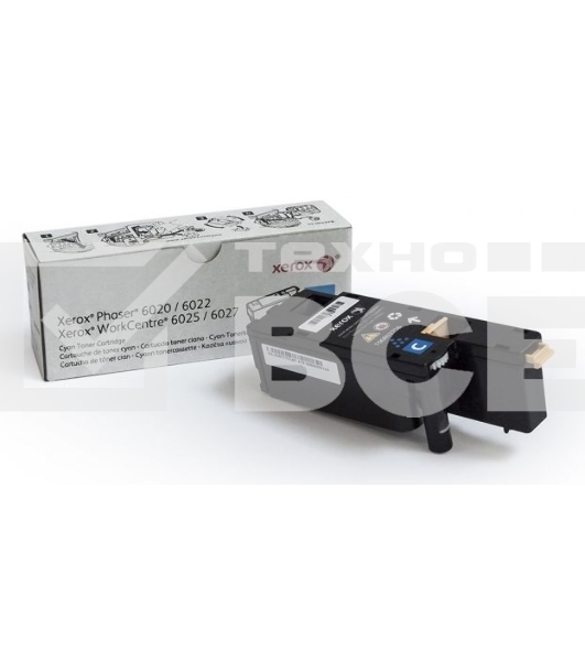 Картридж лазерный XEROX 106R02760 голубой для Phaser 6020/22/WC 6025/27 (1000 стр.)(Channels)