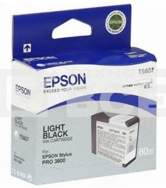 Струйный картридж EPSON C13T580700 для Stylus Pro 3800 80 мл light black
