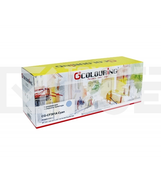 Картридж лазерный Colouring CG-CF381A (тип CF381A) Cyan голубой (2700 стр.) для HP Color LaserJet Pro M475/M476 MFP