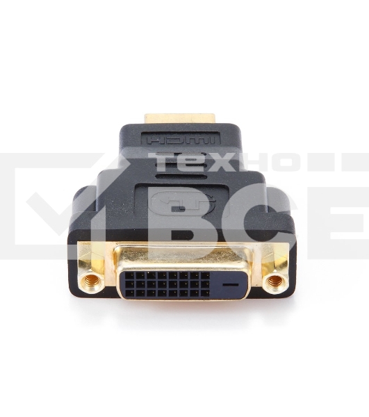 Переходник Gembird Переходник HDMI-DVI 19M/25F, золотые разъемы, пакет(A-HDMI-DVI-3)