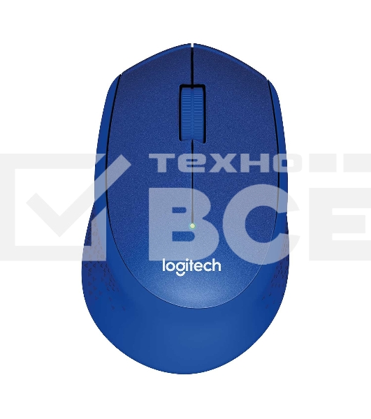 Мышь беспроводная Logitech M330 SILENT PLUS синий, 1000 dpi, радиоканал, USB, кнопки - 3