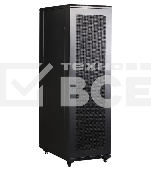 Шкаф коммутационный Lanmaster (TWT-CBB-42U-6X10-P1) 42U 600x1000мм пер.дв.перфор. задн.дв.перфор.2-хст. 2 бок.пан. 800кг черный IP20