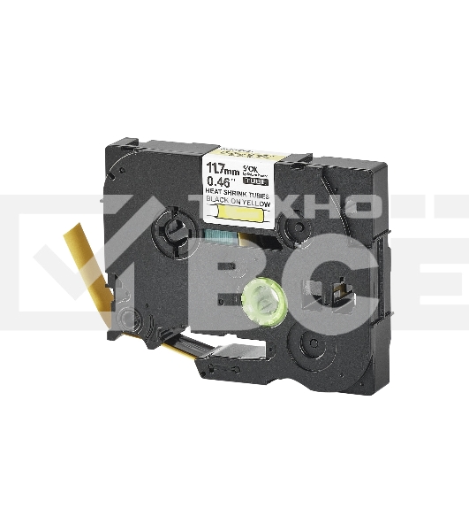 Кассета с лентой S'OK by Sakura Printing HSe-631 для Brother, черный на желтом, 12мм/8м, наклейка