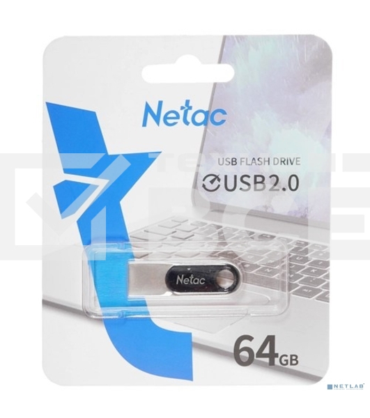 Флеш диск Netac U278 64Gb <NT03U278N-064G-20PN>, USB2.0, металлическая матовая