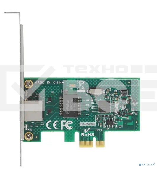 Сетевой адаптер ExeGate EXE-i210-F1 (PCI-E x1 v2.0, порт 1xSFP (медный), 10/100/1000Mbps, Gigabit Server NIC Intel Chipset I210-F1)