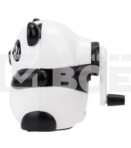 Точилка для карандашей механическая Deli Панда E0518, 1 отверстие, пластик, черный