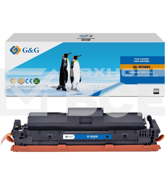 Картридж лазерный G&G GG-W2300X (W2300X) черный (7500 стр.) для HP CLJ Pro 4203/MFP 4303