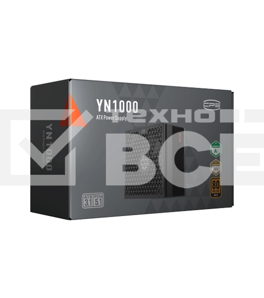Блок питания  PCCooler P5-YN1000-G1F, 1000Вт, 80 PLUS Gold, 135мм, модульный, черный
