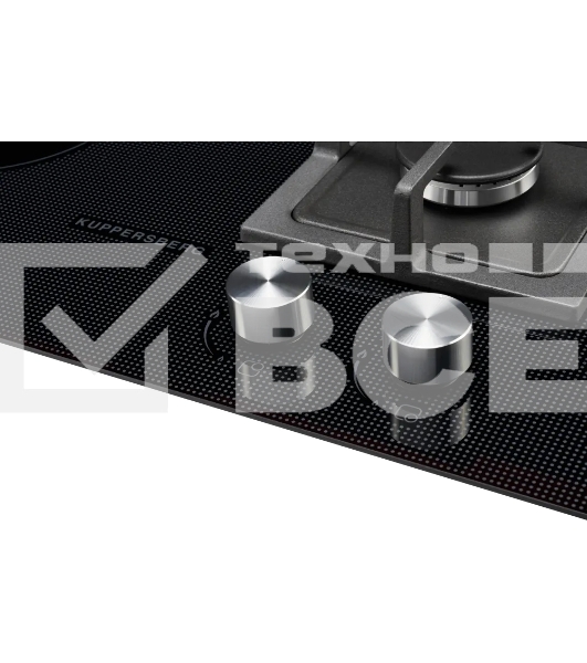 Варочная панель комбинированная Kuppersberg EGS 600 Газоэлектрическая независимая варочная поверхность, стеклокерамика KANGER, ширина 60 см, Тип нагрева HI-Light/Газ, Слайдер/механическое управление, 3 цифровых дисплев, 9 уровней мощности, Блокировка пане