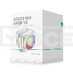 Кулер для процессора DEEPCOOL AG620 WH ARGB V2 LGA20XX/1700/1200/115X/AM5/AM4 (9шт/кор, TDP 260W, PWM, ARGB DUAL Fan 120mm, 6 тепл. трубок, белый) RET, фото11