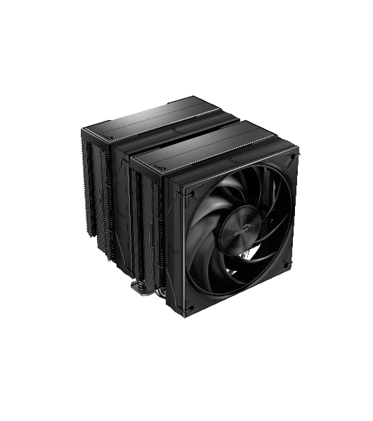 Кулер для процессора SAMA A60B (265W, 4-pin PWM, 156.5mm, 6x6mm, 2x120мм, 78CFM, 29dBA, 2200RPM, S: 1851/1700/1200/115X, AM5/AM4, черный)