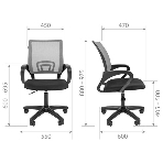 Кресло Chairman 696 TW-01 черный, ткань, 120 кг, механизм качания, фото14