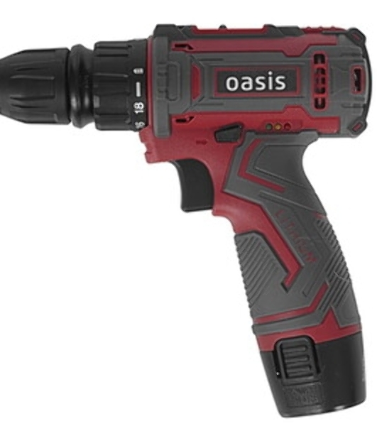 Дрель-шуруповерт Oasis ASD-12S, 12 В, 2 Ач, 22 Нм, щеточный