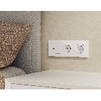 Комплект механизма розетки ALFA Белый матовый 2USB A+C 20W (быстрая зарядка) QUANT (AP1310, VM177) MA131010, фото4