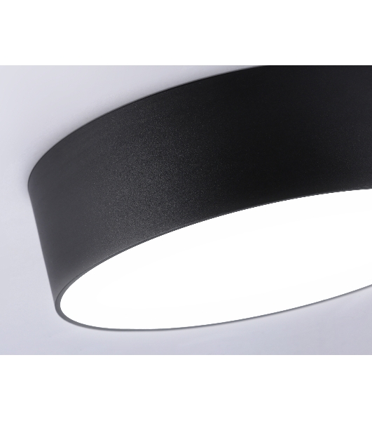 Потолочный светодиодный светильник Ambrella light FV5526 BK черный LED 35W 4200K D300*58 (Без ПДУ)