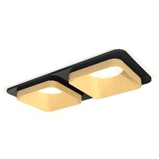 Комплект встраиваемого светильника Ambrella light XC7906004 SBK/SGD черный песок/золото песок MR16 GU5.3 (C7906, N7704)