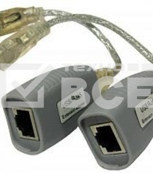 Удлинитель USB 1.1 интерфейса для клавиатуры и мыши по кабелю витой пары (CAT5/5e/6) до 100м, USB звуковые платы и т.д. до 70м