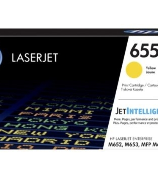 Картридж лазерный HP 655A желтый для HP CLJ M652/M653/MFP M681/M682 (CF452A) 10500 стр