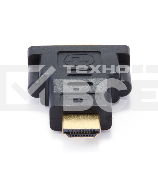 Переходник Gembird Переходник HDMI-DVI 19M/25F, золотые разъемы, пакет(A-HDMI-DVI-3)