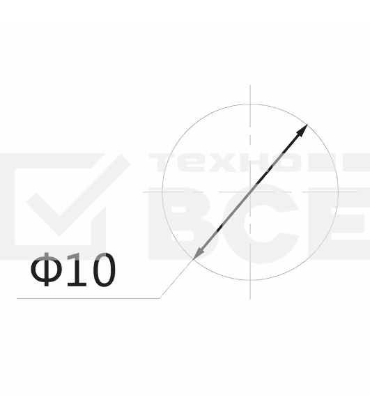 Индикатор ГРАНЕНЫЙ  Ø10.2  220V  красный  Rexant